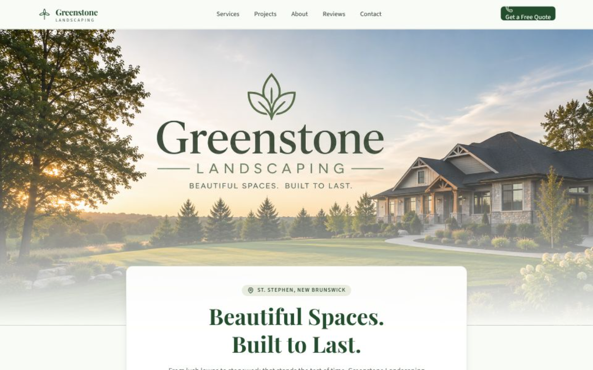 Greenstone Landscaping website