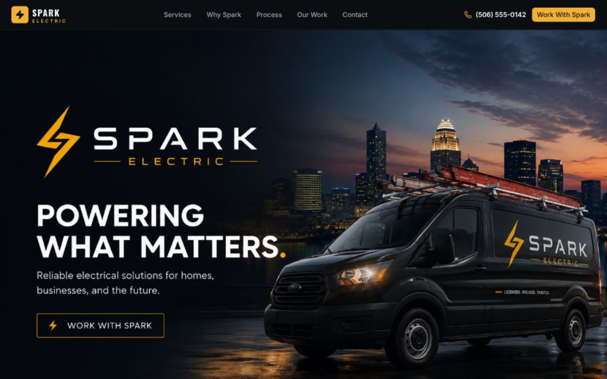 Spark Electric website